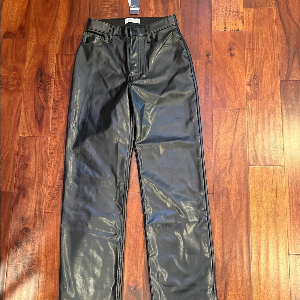 Abercrombie & Fitch Black Leather Pants